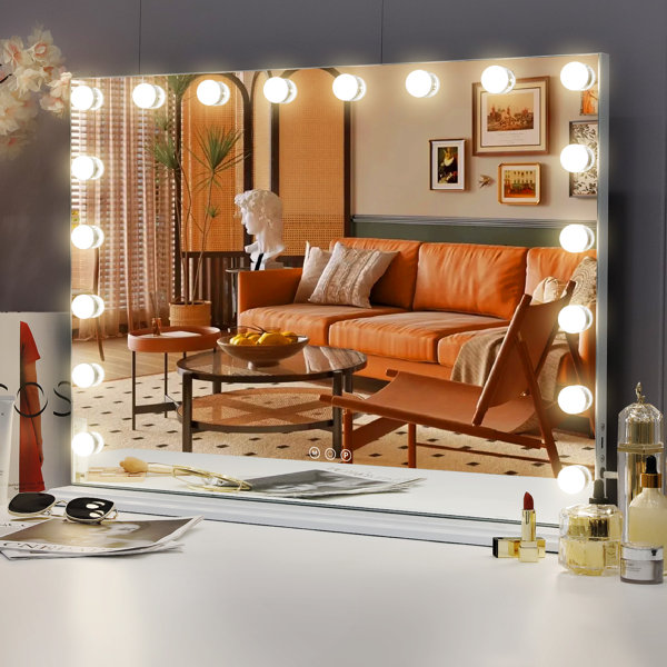 Hollywood dressing deals table mirror